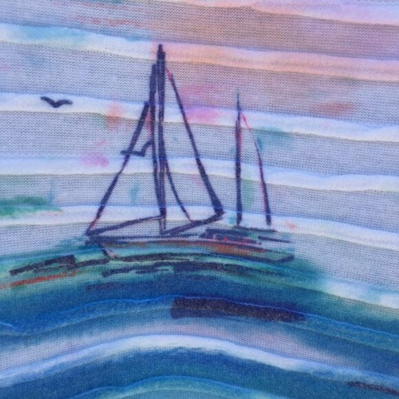 Coral Bay Womens Tunic Size Medium Beach Boat Sail - Picture 3 of 6